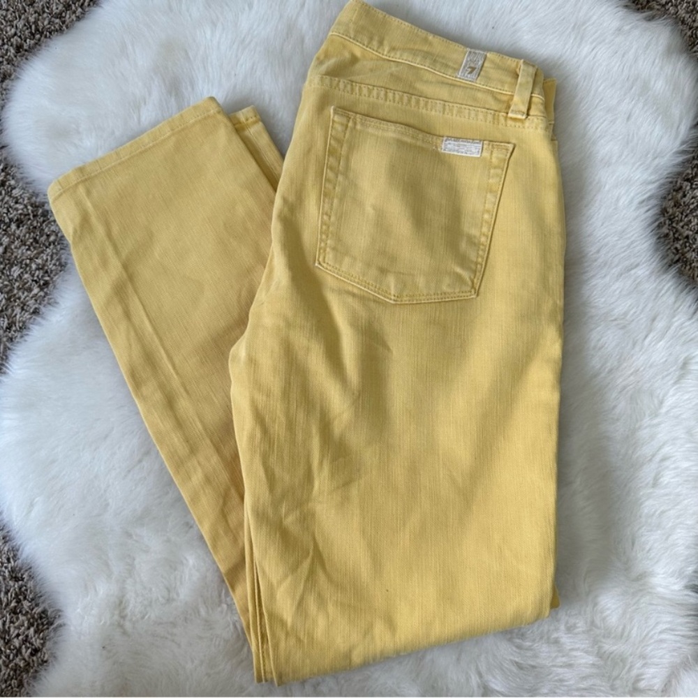 💛Yellow 💛sevens for all mankind skinny jeans great condition